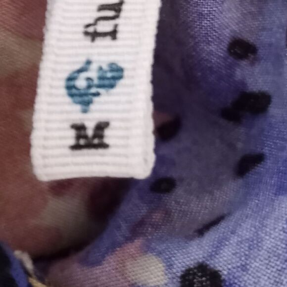 FULL TILT FLORAL PURPLE & CREAM RUFFLE DRESS SZ.M EUC - Picture 7 of 9